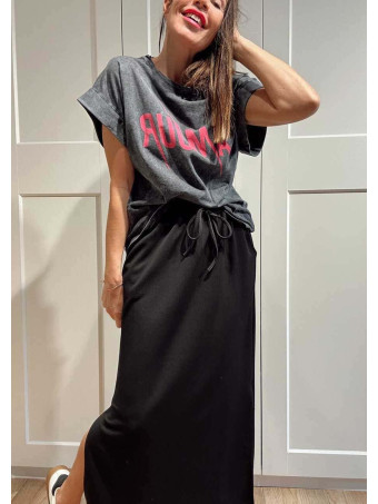 Falda Casual Soft Touch MASHUP Negro HEVE