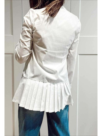 Camisa Bajo Plisado ANAIYA Blanco HEVE