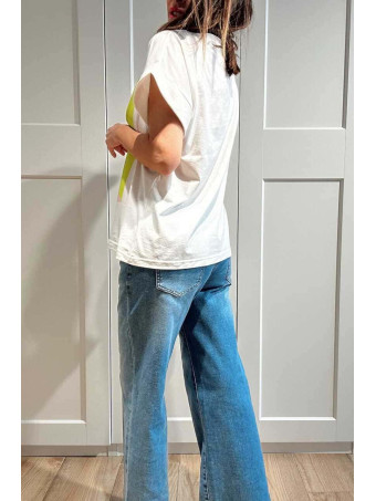 Camiseta Algodón Estampada RELAX MOOD Blanco HEVE