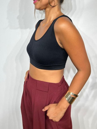 Top Deportivo Básico Microfibra Negro HEVE