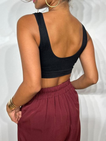 Top Deportivo Básico Microfibra Negro HEVE