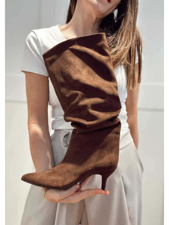 Bota Slouchy Efecto Ante CASTIEL Marrón HEVE