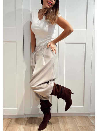 Bota Slouchy Efecto Ante CASTIEL Marrón HEVE