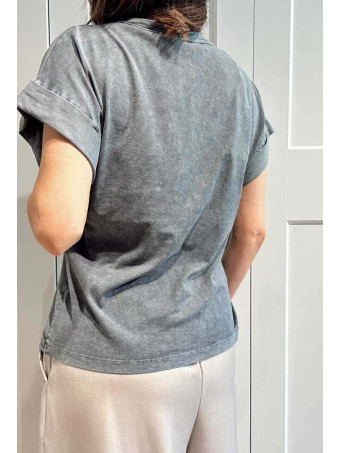 Camiseta Algodón WILD STAR EDITION Gris/Amarillo Flúor HEVE