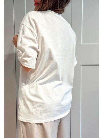 Camiseta Algodón Oversize TORWYN Blanco HEVE