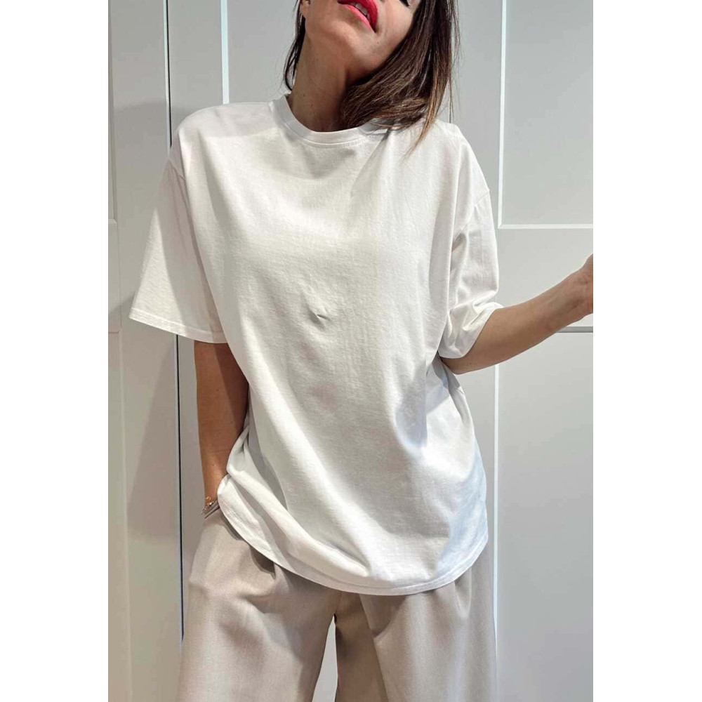 Camiseta Algodón Oversize TORWYN Blanco HEVE