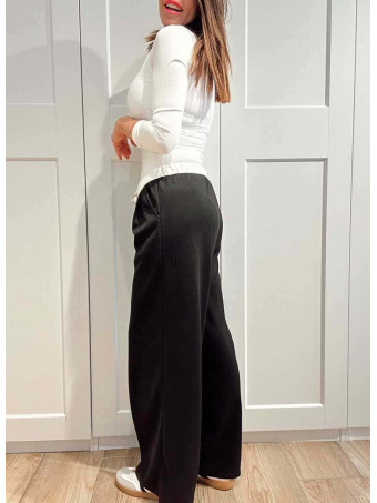 Pantalón Soft Touch Wide Leg JEAVYN Negro HEVE