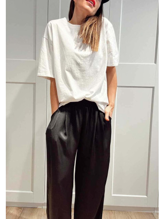 Pantalón Largo Satinado KENDREW Negro HEVE