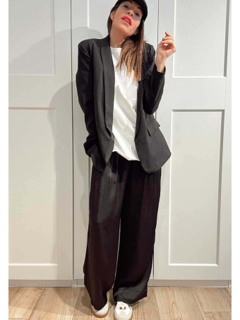 Pantalón Largo Satinado KENDREW Negro HEVE