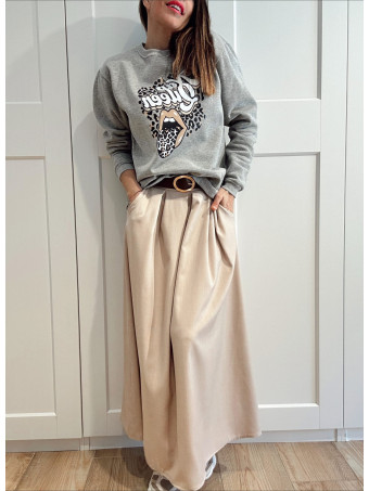 Sudadera Estampada NAP QUEEN Gris HEVE