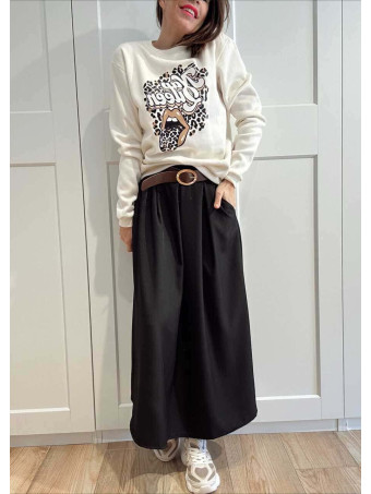 Sudadera Estampada NAP QUEEN Beige HEVE