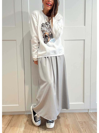 Sudadera Estampada NAP QUEEN Blanco HEVE