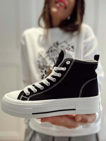 Sneaker Abotinada Plataforma HIGHMOOR Negro HEVE