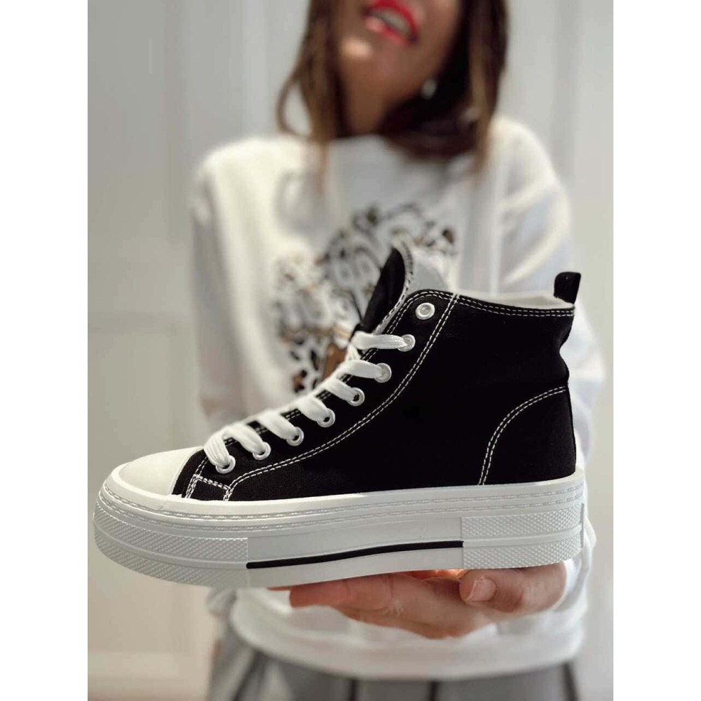 Sneaker Abotinada Plataforma HIGHMOOR Negro HEVE