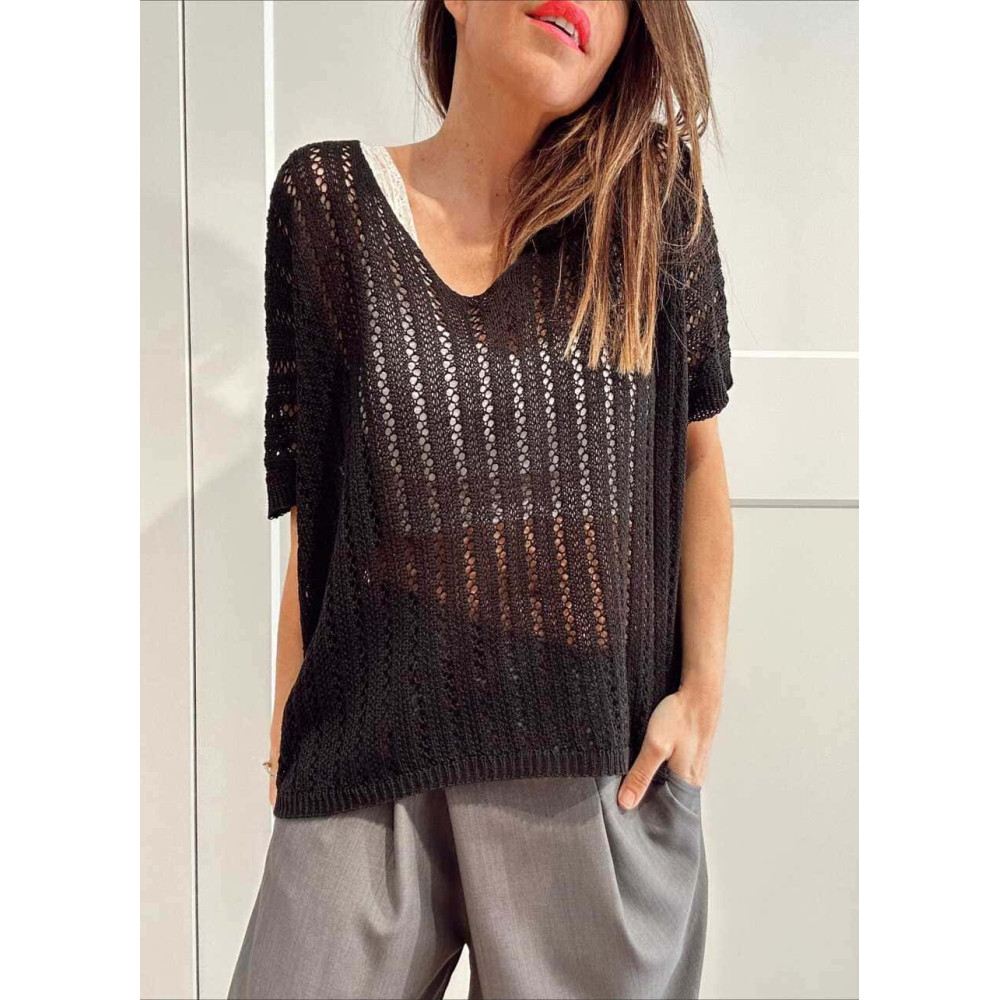 Punto Calado Oversize SKAELA Negro HEVE