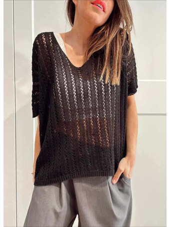 Punto Calado Oversize SKAELA Negro HEVE