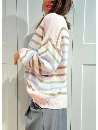 Punto Rayas con Bolsillo NAYLITH Rosa HEVE