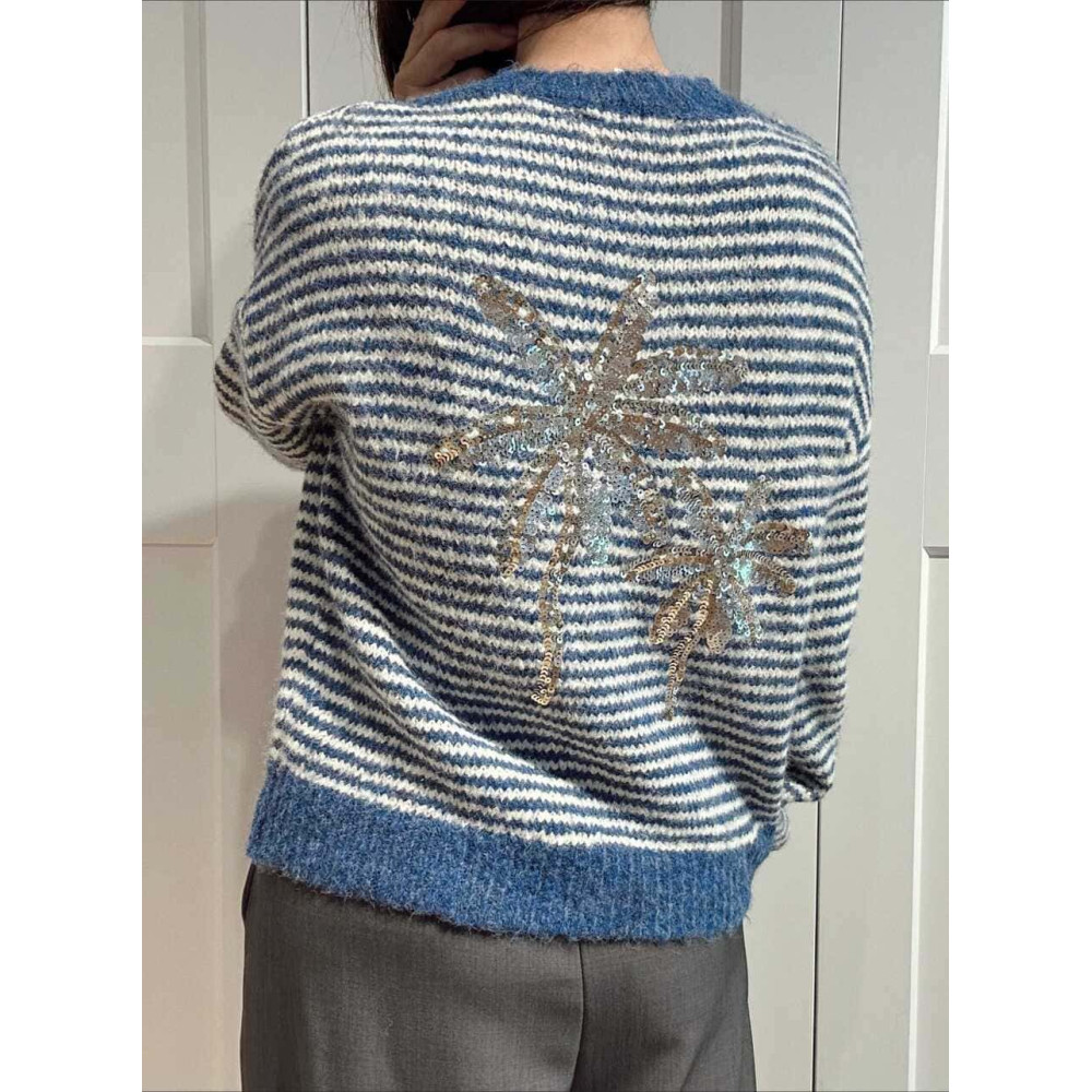 Jersey Rayas con Lentejuelas PALMORIE Marino HEVE