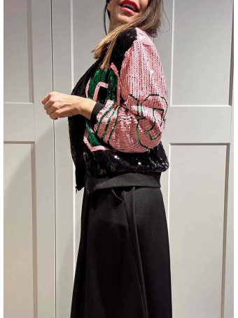 Bomber Lentejuelas SPARKLEIGHT Negro HEVE