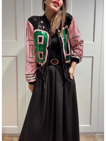 Bomber Lentejuelas SPARKLEIGHT Negro HEVE