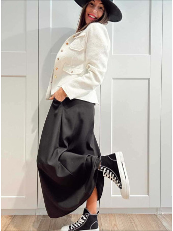 Chaqueta Tweed Estilo Chanel KERYTHIA Blanco HEVE