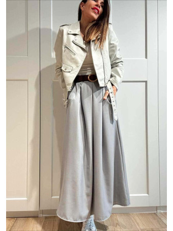 Falda Larga con Cinturón MIRENAI Gris HEVE