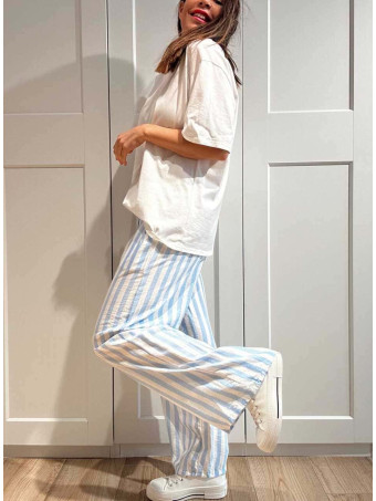 Conjunto Rayas MARÉTH Celeste HEVE