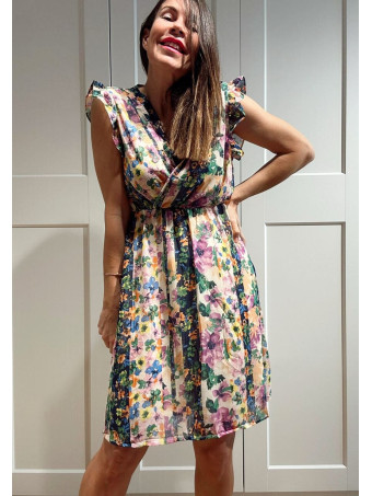 Vestido Vaporoso Floral LESHILA Verde HEVE
