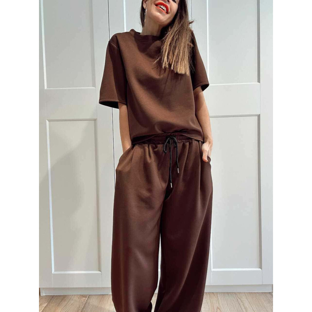 Conjunto Loungewear Camiseta y Pantalón SLADE Marrón HEVE