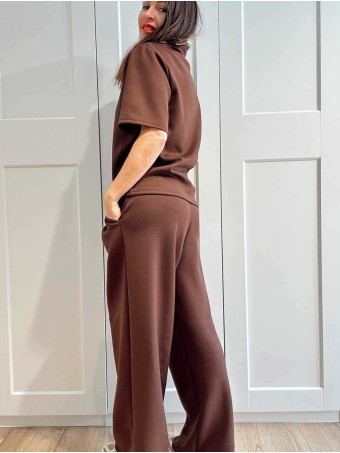 Conjunto Loungewear Camiseta y Pantalón SLADE Marrón HEVE