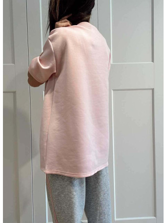 Camiseta Soft Touch Print Block NEW ATTITUDE Rosa HEVE