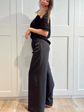 Pantalón Pareo Wide Leg SWINGO Negro HEVE