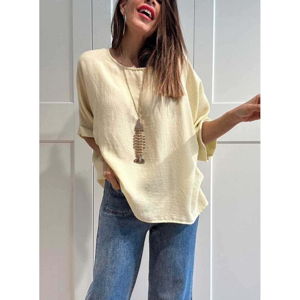 Blusa Oversize con Collar SEAFLAIR Amarillo HEVE