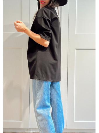 Camiseta Soft Touch Print Block NEW ATTITUDE Negro HEVE