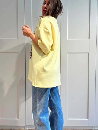 Camiseta Soft Touch Print Block NEW ATTITUDE Amarillo HEVE