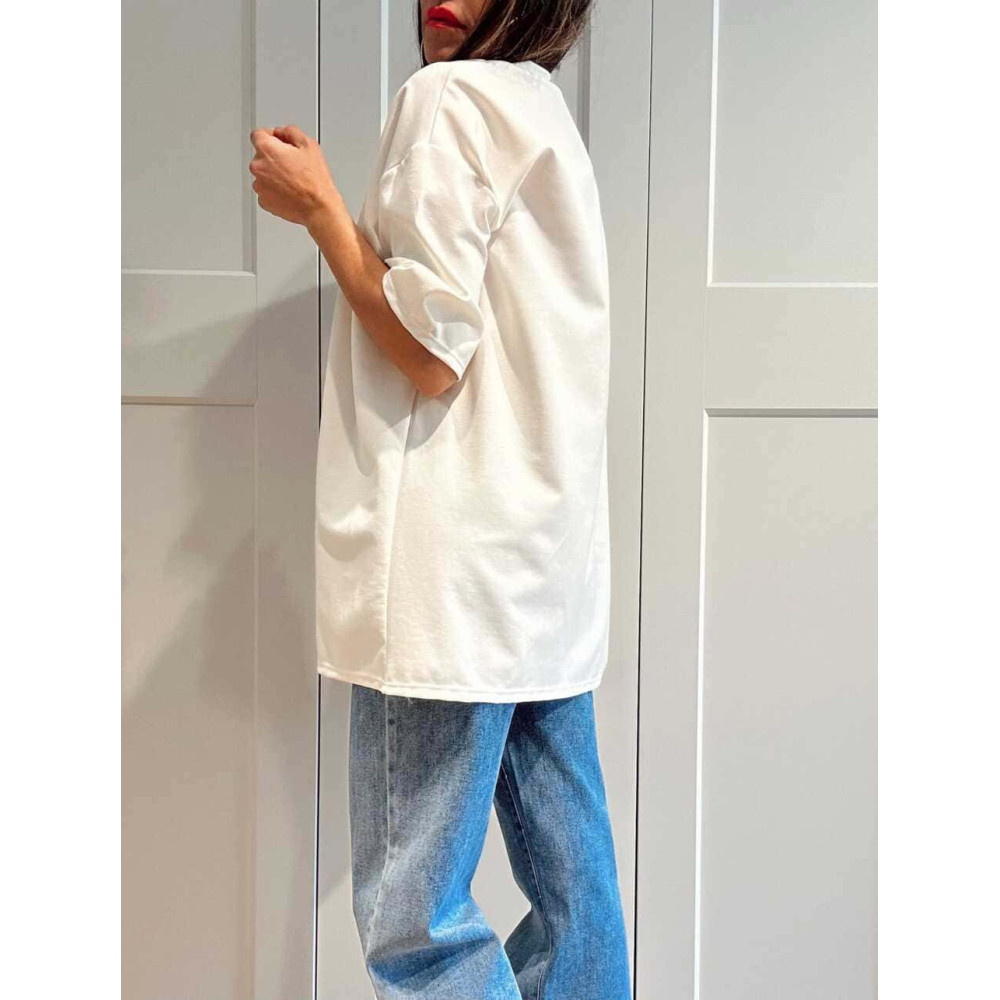 Camiseta Soft Touch Print Block NEW ATTITUDE Blanco HEVE