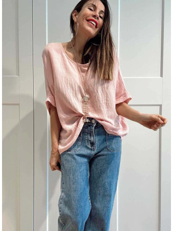 Blusa Oversize con Collar SEAFLAIR Rosa HEVE