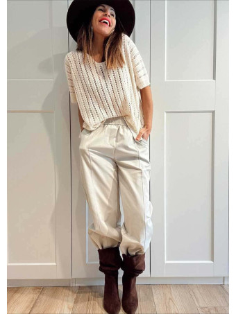 Pantalón Wide Leg BASSLEE Beige HEVE