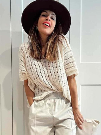 Punto Calado Oversize SKAELA Beige HEVE