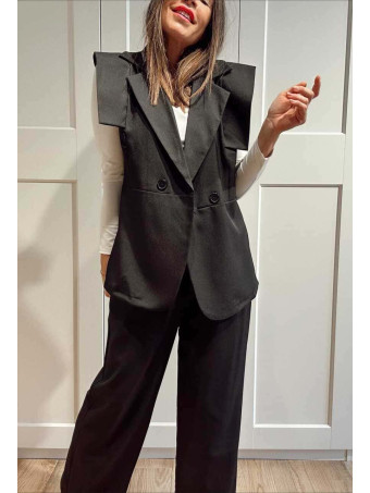 Conjunto Chaleco y Pantalón SWIFREL Negro HEVE