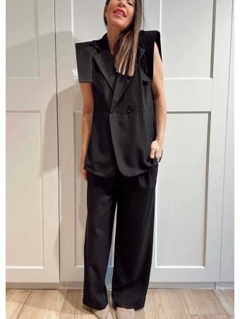 Conjunto Chaleco y Pantalón SWIFREL Negro HEVE