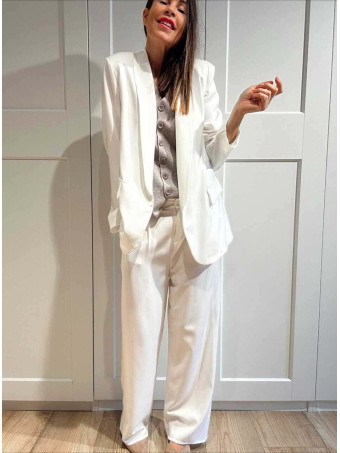Conjunto Blazer y Pantalón JORAYNE Blanco HEVE