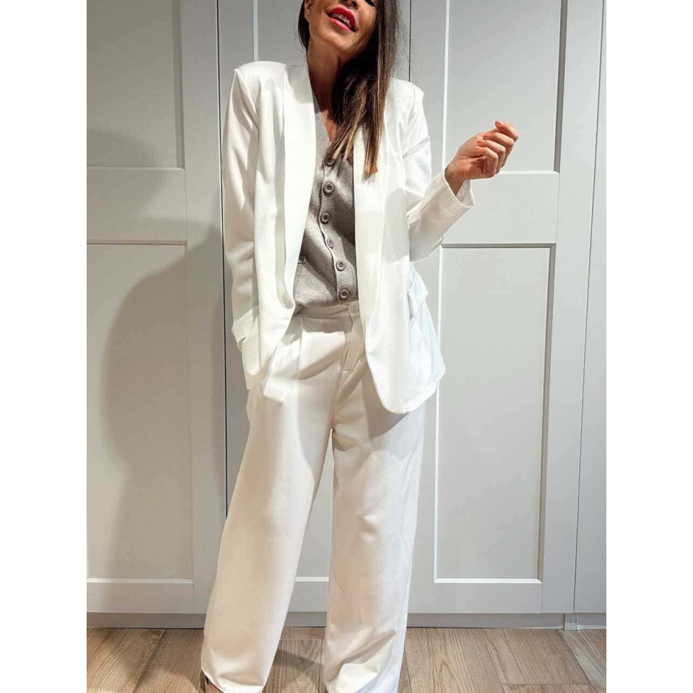 Conjunto Blazer y Pantalón JORAYNE Blanco HEVE
