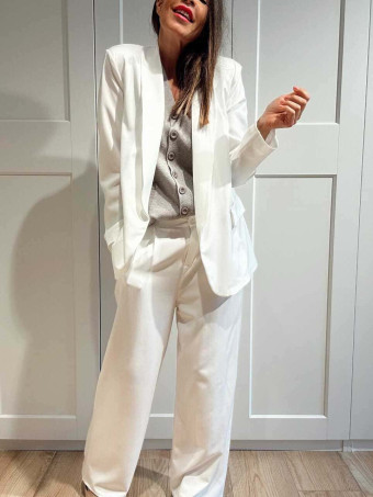 Conjunto Blazer y Pantalón JORAYNE Blanco HEVE