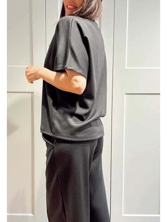 Conjunto Modal Camiseta y Pantalón KYLERAN Negro HEVE