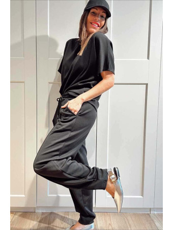 Conjunto Modal Camiseta y Pantalón KYLERAN Negro HEVE