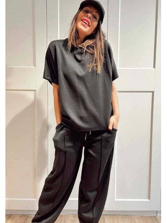 Conjunto Modal Camiseta y Pantalón KYLERAN Negro HEVE