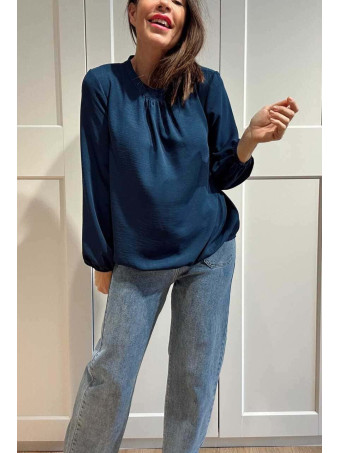 Blusa Fluida Abullonada VOLIANNE Marino HEVE