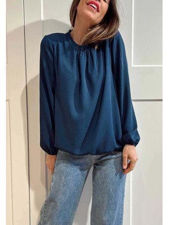 Blusa Fluida Abullonada VOLIANNE Marino HEVE