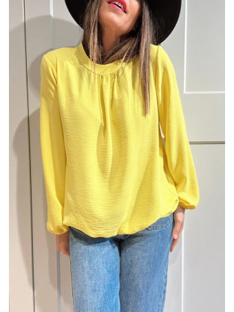Blusa Fluida Abullonada VOLIANNE Amarillo HEVE